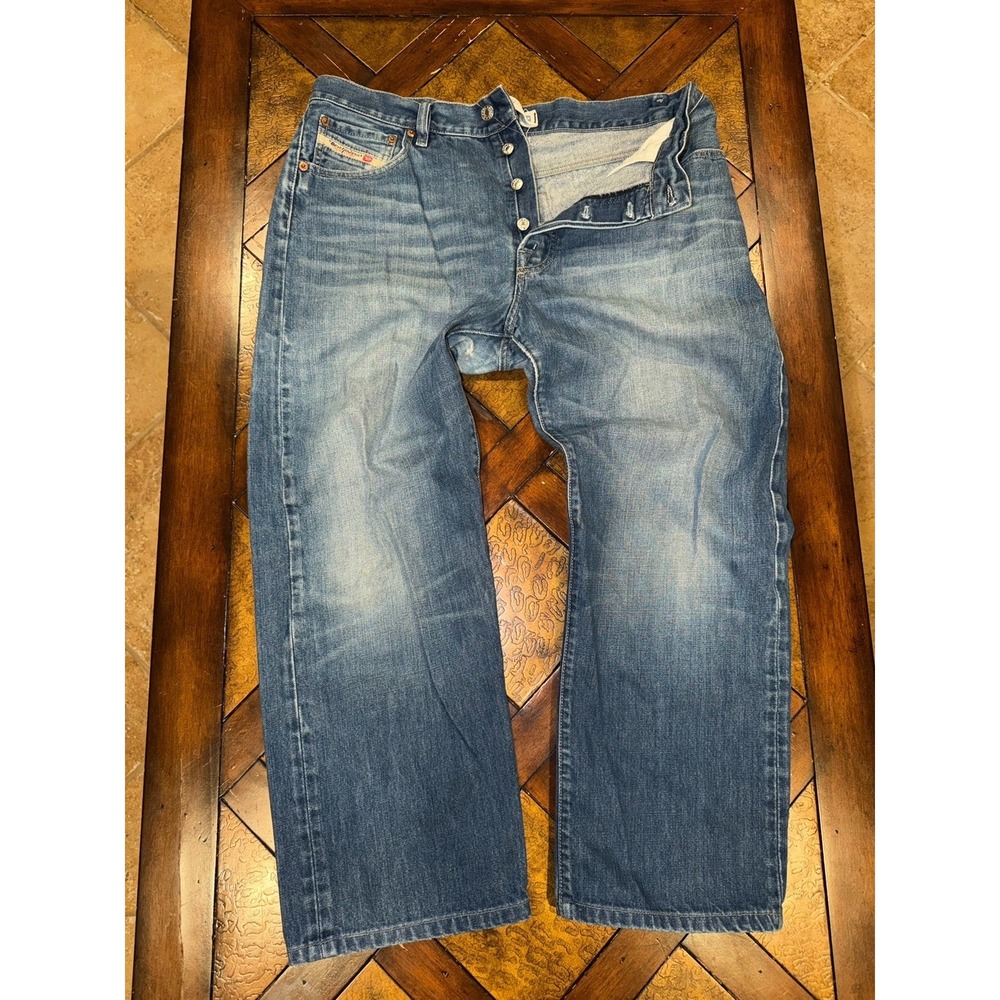 Vintage Diesel Kratt Jeans Men 34x27 Blue Relaxed Straight Medium Wash Italy Y2K